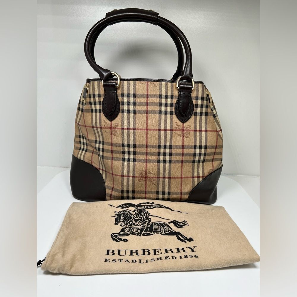 Burberry Haymarket Check Top Handle Bag